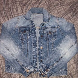 Its a straight jean jacket